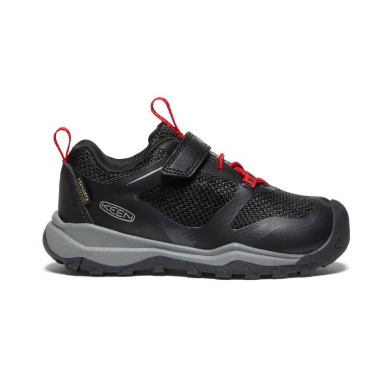 Neu Eingetroffen Keen Wanduro Waterproof Schuhe fur jungere Kinder-Black/Ribbon Red