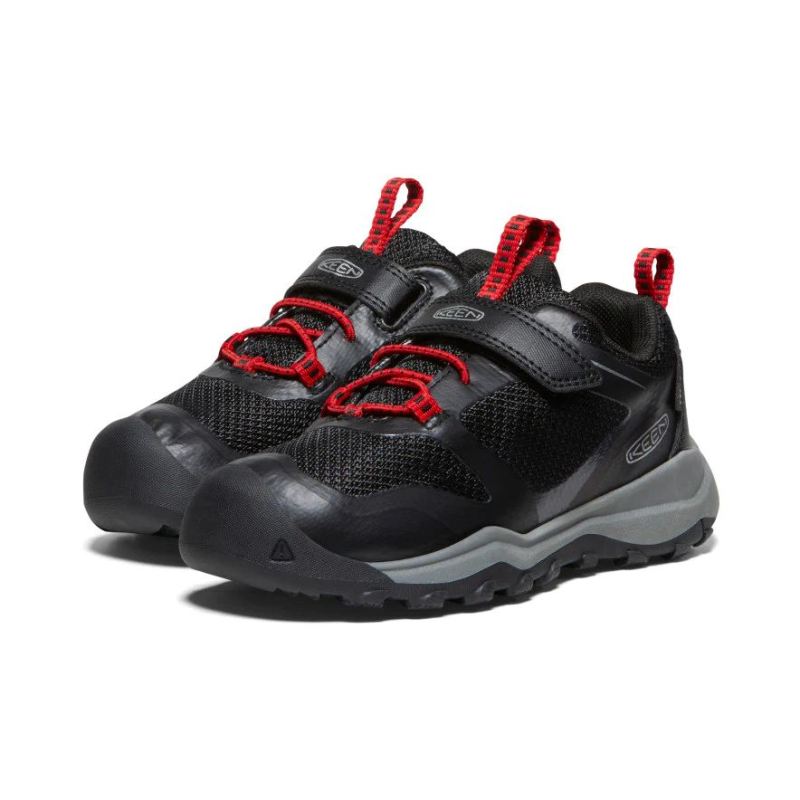 Neu Eingetroffen Keen Wanduro Waterproof Schuhe fur jungere Kinder-Black/Ribbon Red