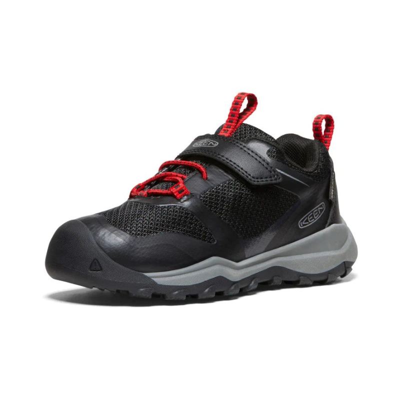 Neu Eingetroffen Keen Wanduro Waterproof Schuhe fur jungere Kinder-Black/Ribbon Red