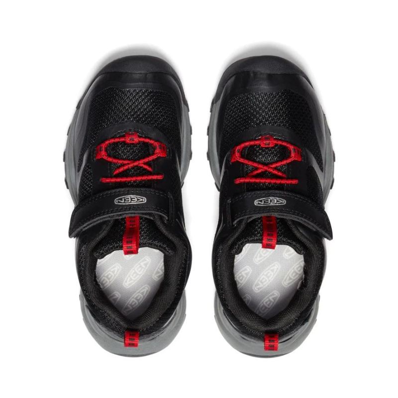Neu Eingetroffen Keen Wanduro Waterproof Schuhe fur jungere Kinder-Black/Ribbon Red
