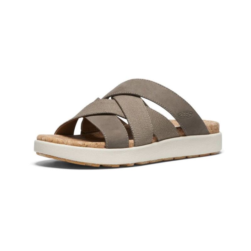 Neu Eingetroffen Keen Elle Mixed Slide Sandalen fur Damen-Brindle/Birch