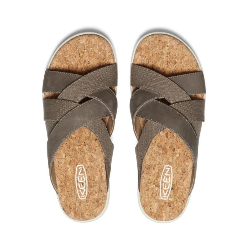 Neu Eingetroffen Keen Elle Mixed Slide Sandalen fur Damen-Brindle/Birch