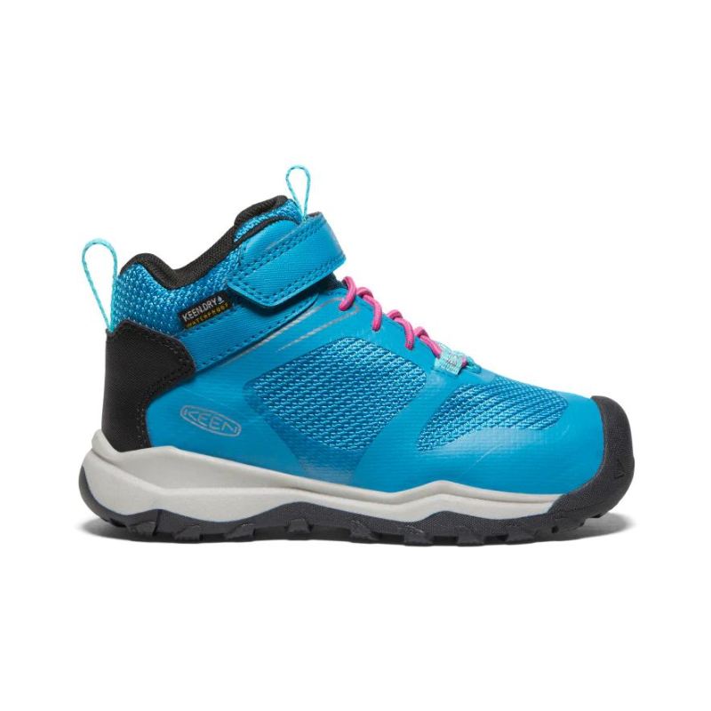 Neu Eingetroffen Keen Wanduro Wanduro Waterproofstiefel fur jungere Winder-Fjord Blue/Fuchsia Purple