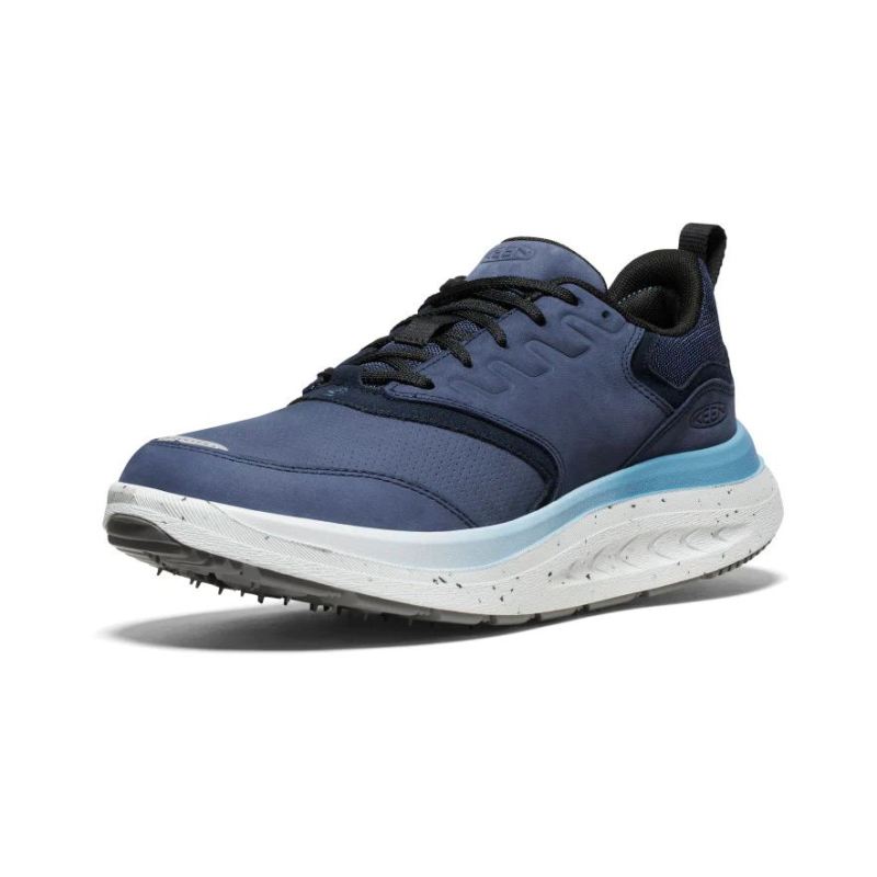 Neu Eingetroffen Keen WK400 Leder Walking Schuhe fur Herren-Naval Academy/Blue Heaven
