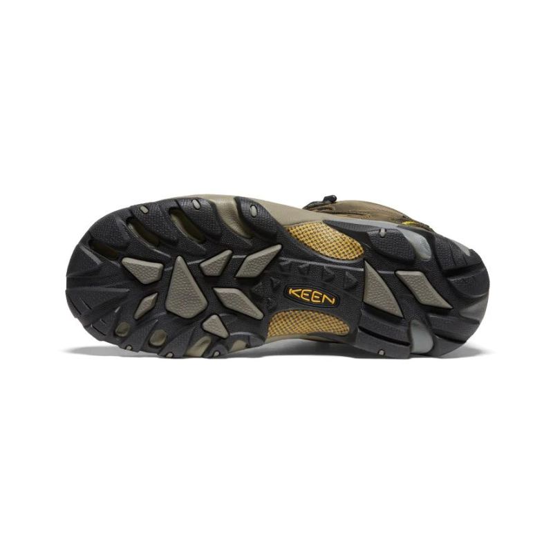 Neu Eingetroffen Keen Targhee II Waterproof Mid Wanderstiefel Fur Herren-Black Olive/Yellow