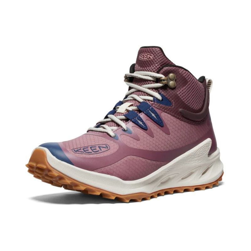 Neu Eingetroffen Keen Zionic Waterproof Wanderstiefel fur Damen-Nostalgia Rose/Peach Parfait