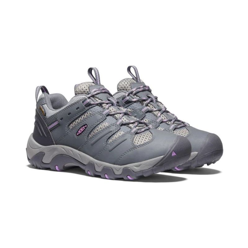 Neu Eingetroffen Keen Koven Waterproof Schuhe fur Damen-Steel Grey/African Violet