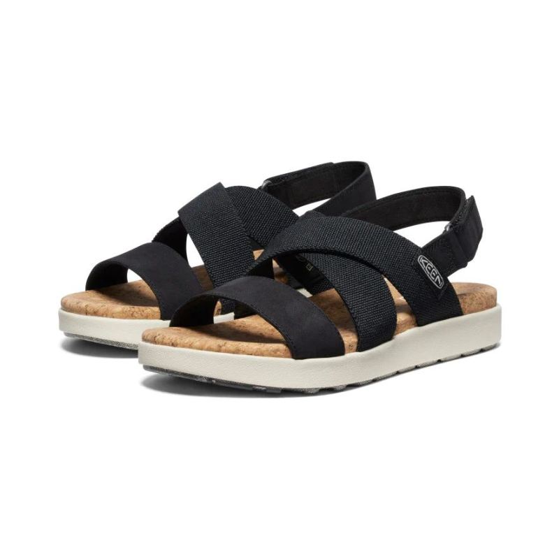 Neu Eingetroffen Keen Elle Criss Cross Sandale fur Damen-Black/Birch