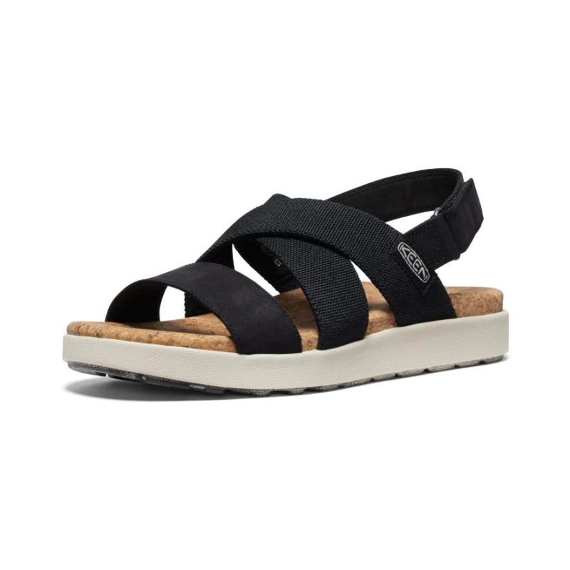 Neu Eingetroffen Keen Elle Criss Cross Sandale fur Damen-Black/Birch