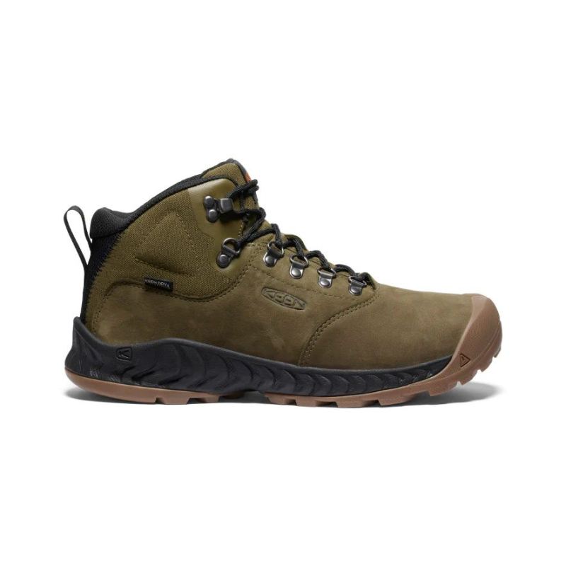 Neu Eingetroffen Keen NXIS Explorer Waterproof Stiefel fur Herren-Dark Olive/Black
