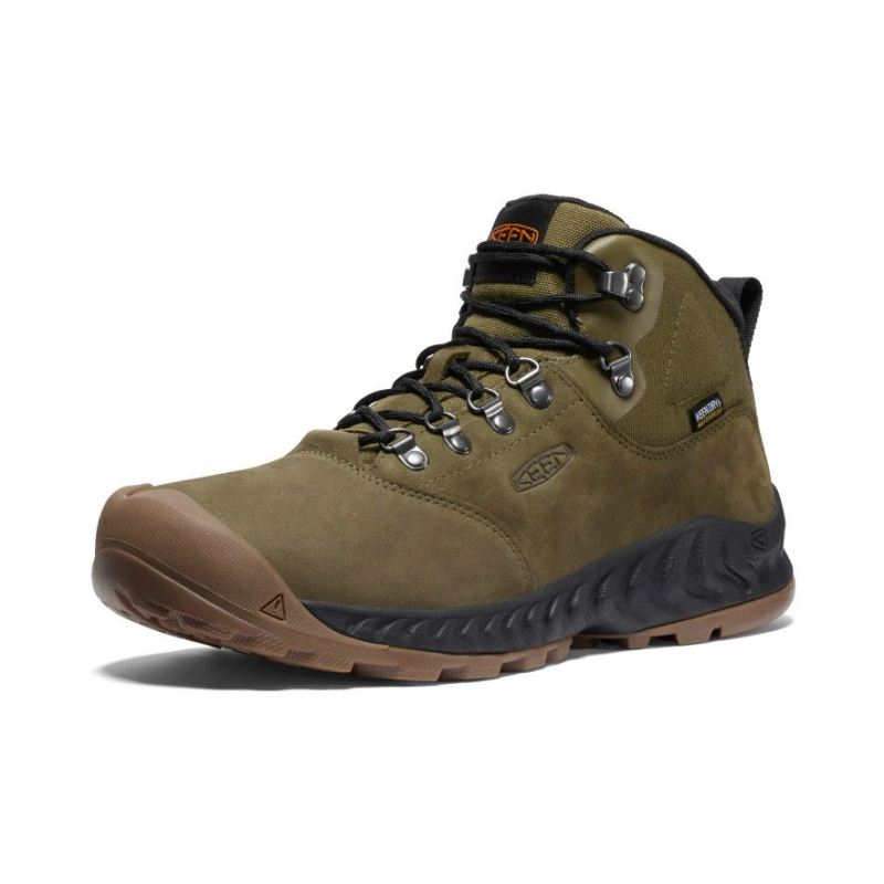 Neu Eingetroffen Keen NXIS Explorer Waterproof Stiefel fur Herren-Dark Olive/Black