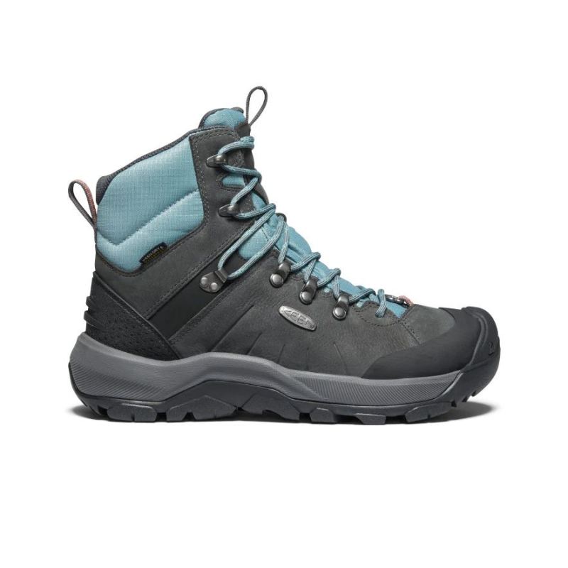 Neu Eingetroffen Keen Revel IV Mid Polar Waterproof Wanderstiefel fur Damen-Magnet/North Atlantic