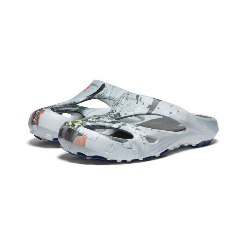 Neu Eingetroffen Keen Shanti Arts Clog x PG&AK fur Herren-Silver Birch/Blue Depths