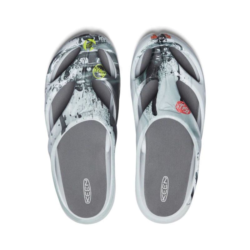 Neu Eingetroffen Keen Shanti Arts Clog x PG&AK fur Herren-Silver Birch/Blue Depths