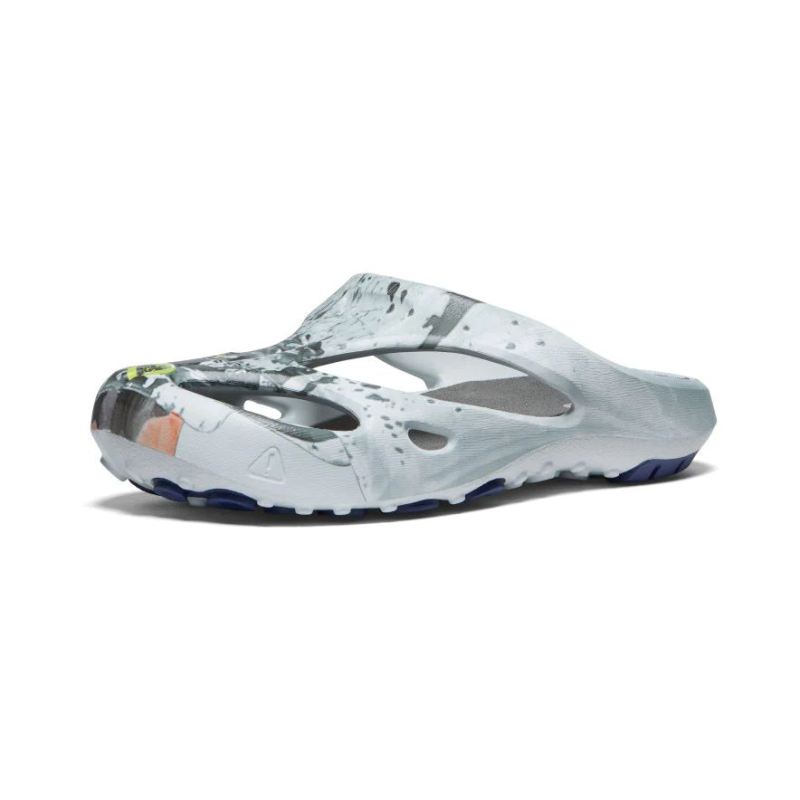 Neu Eingetroffen Keen Shanti Arts Clog x PG&AK fur Herren-Silver Birch/Blue Depths