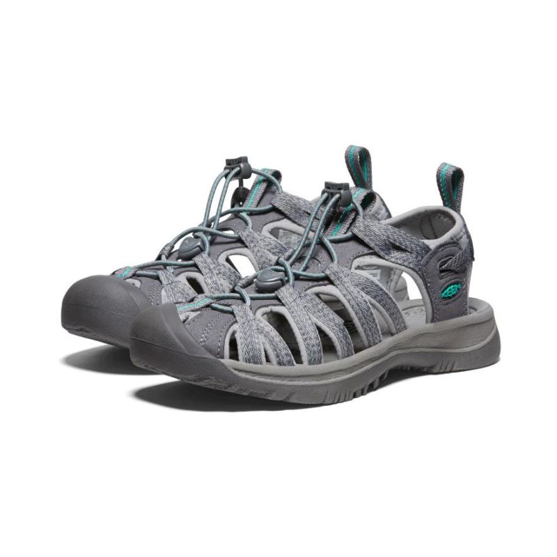 Neu Eingetroffen Keen Whisper Sandalen fur Damen-Medium Grey/Peacock Green