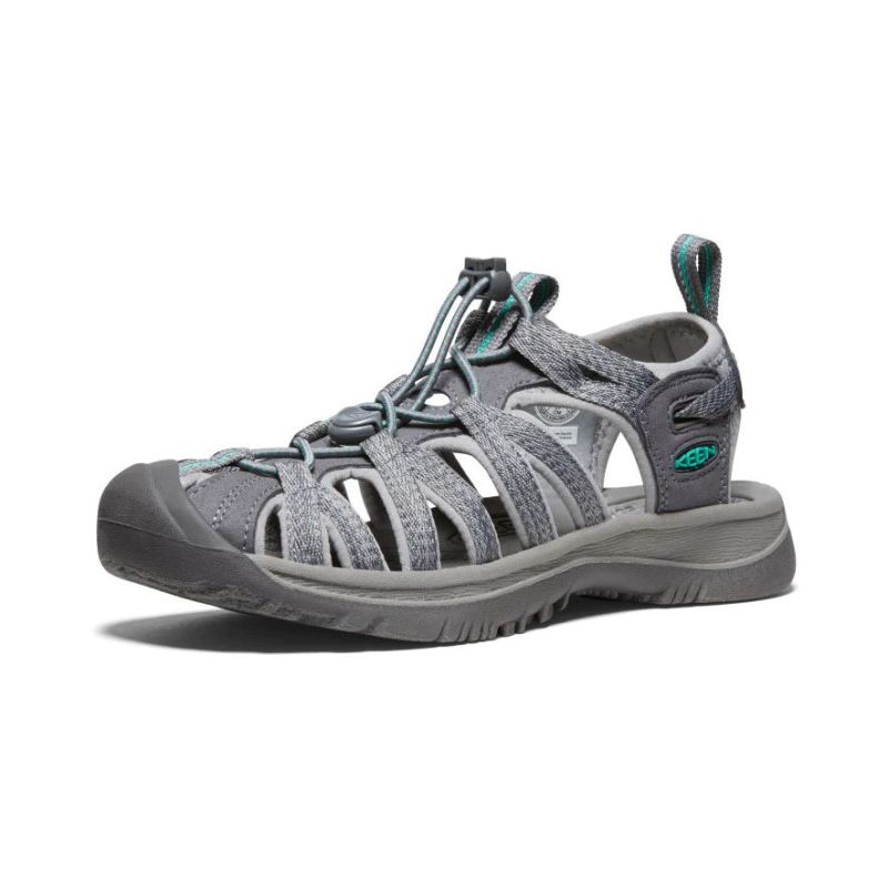 Neu Eingetroffen Keen Whisper Sandalen fur Damen-Medium Grey/Peacock Green