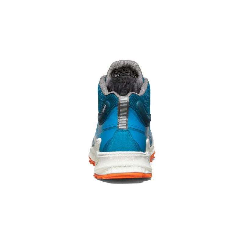 Neu Eingetroffen Keen Zionic Waterproof Wanderstiefel fur Damen-Fjord Blue/Tangerine