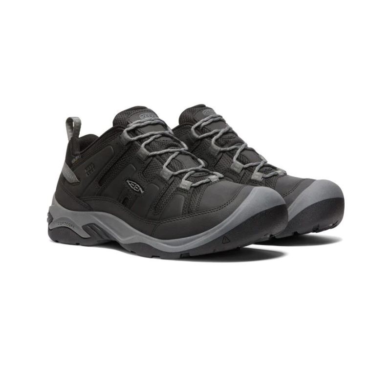 Neu Eingetroffen Keen Circadia Waterproof Wanderschuhe fur Herren-Black/Steel Grey