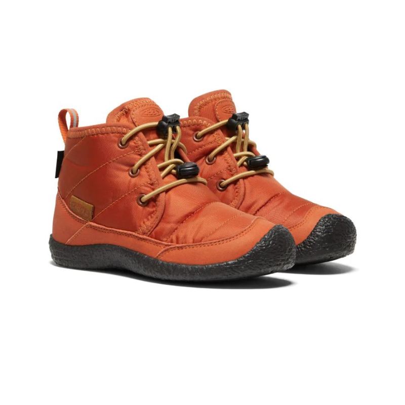 Neu Eingetroffen Keen Howser II Waterproof Chukka fur jungere Kinder-Potters Clay/Black