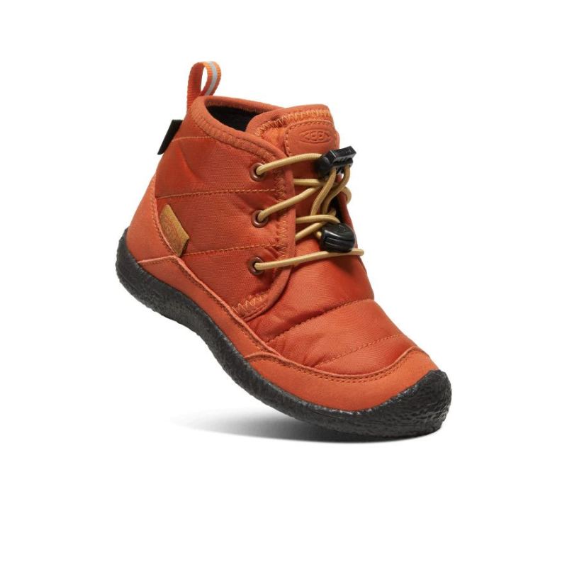 Neu Eingetroffen Keen Howser II Waterproof Chukka fur jungere Kinder-Potters Clay/Black