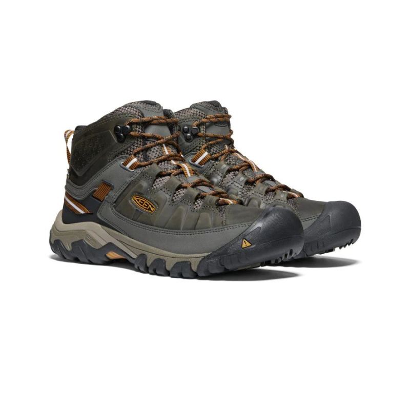Neu Eingetroffen Keen Targhee III Waterproof Wide Wanderstiefel fur Herren-Black Olive/Golden Brown