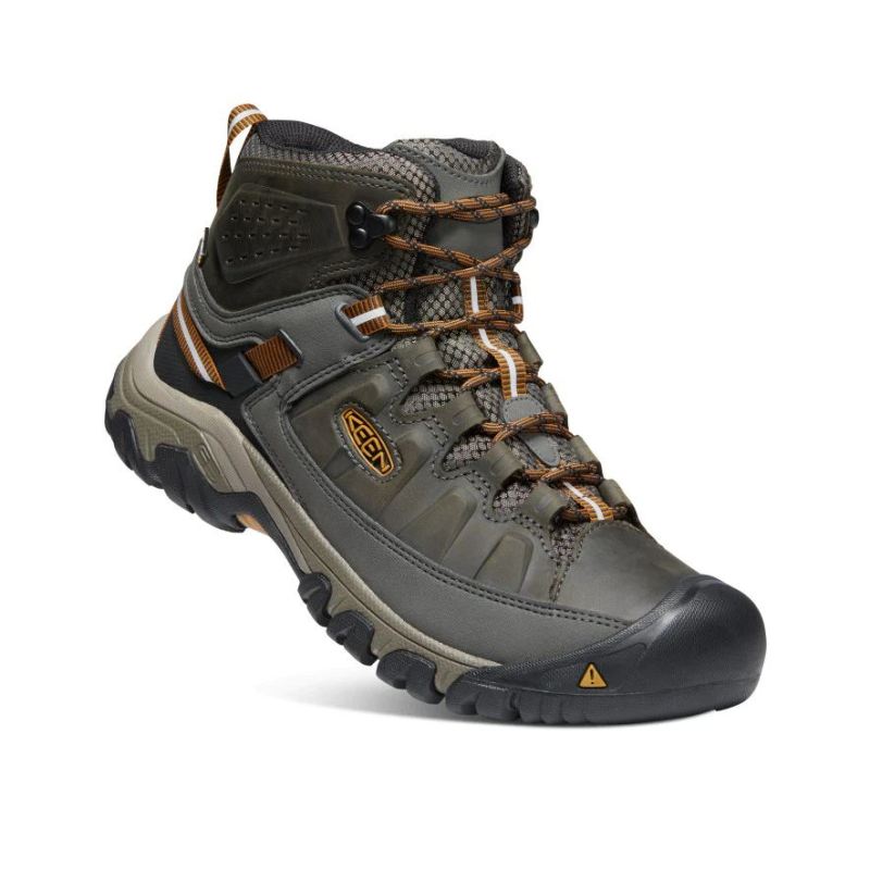 Neu Eingetroffen Keen Targhee III Waterproof Wide Wanderstiefel fur Herren-Black Olive/Golden Brown
