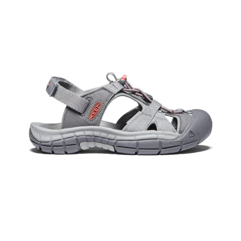 Neu Eingetroffen Keen Ravine H2 Sandalen fur Damen-Steel Grey/Coral