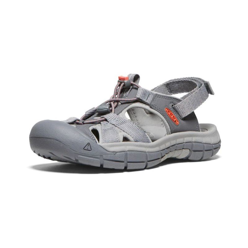 Neu Eingetroffen Keen Ravine H2 Sandalen fur Damen-Steel Grey/Coral