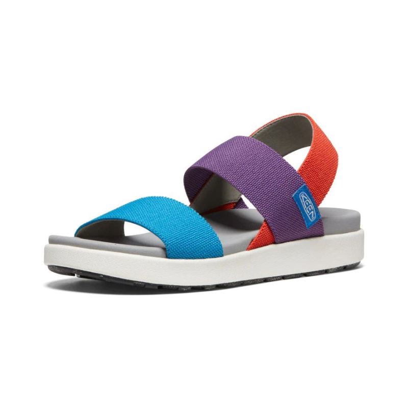 Neu Eingetroffen Keen Elle Riemensandalen fur Damen-Charisma/Red Clay/Fjord Blue Tri-Tone
