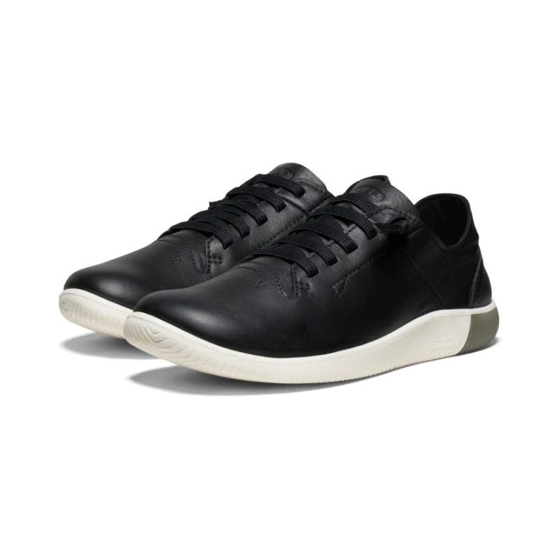 Neu Eingetroffen Keen KNX ungefutterte Ledersneaker fur Herren-Black/Star White
