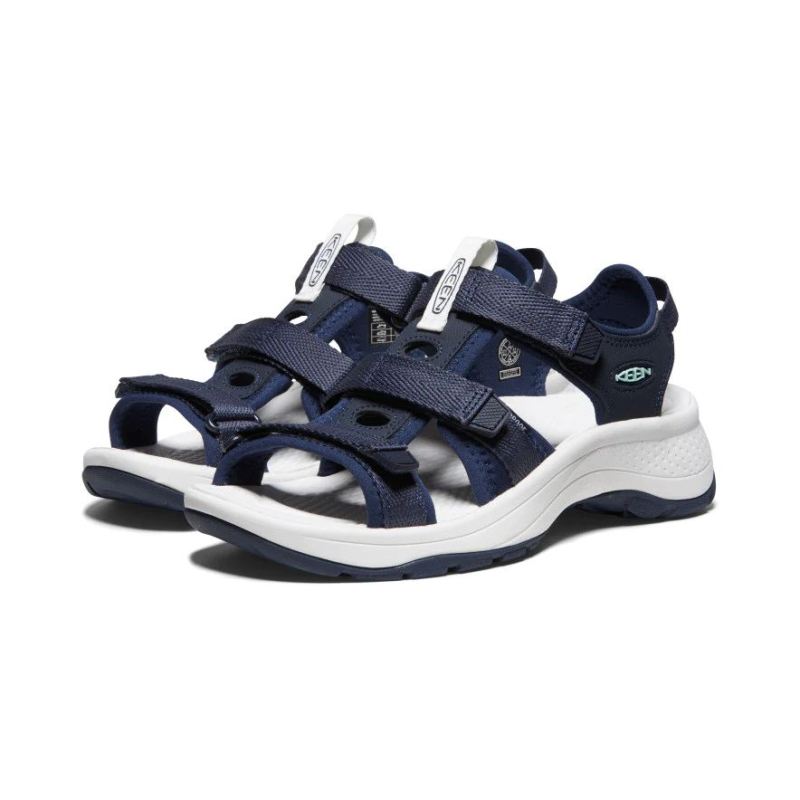 Neu Eingetroffen Keen Astoria West Open-Toe Sandalen fur Damen-Blue Nights/Black Iris