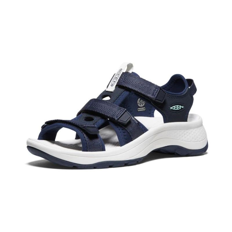 Neu Eingetroffen Keen Astoria West Open-Toe Sandalen fur Damen-Blue Nights/Black Iris