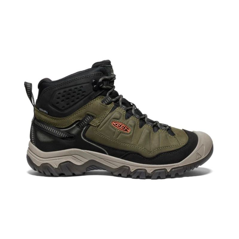 Neu Eingetroffen Keen Targhee IV Waterproof Wanderstiefel fur Herren-Dark Olive/Gold Flame