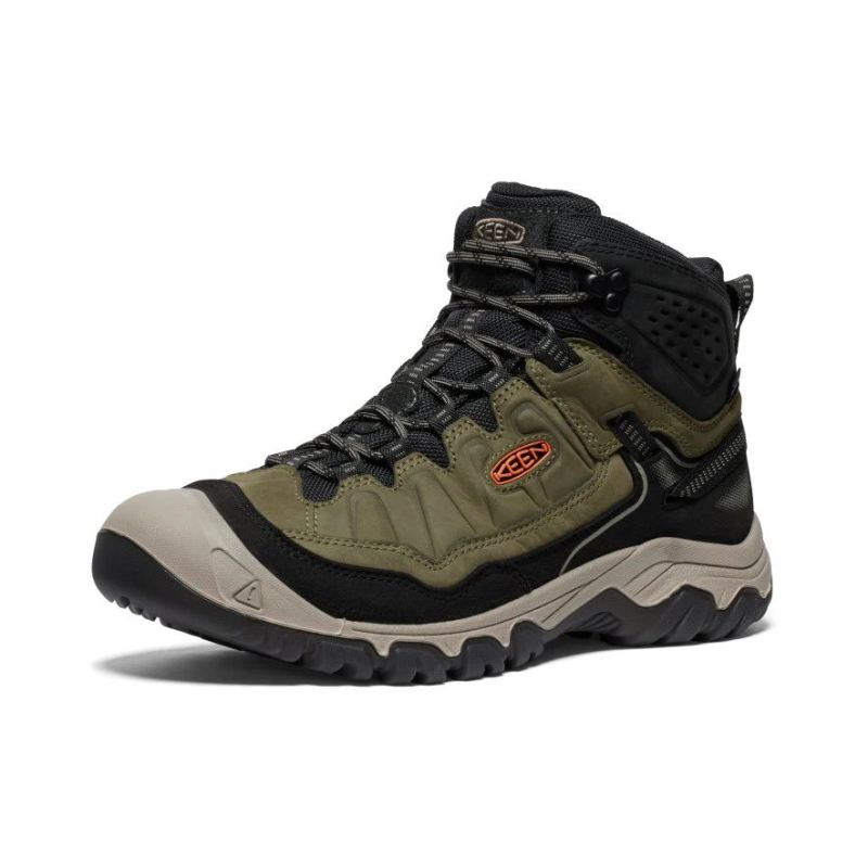 Neu Eingetroffen Keen Targhee IV Waterproof Wanderstiefel fur Herren-Dark Olive/Gold Flame