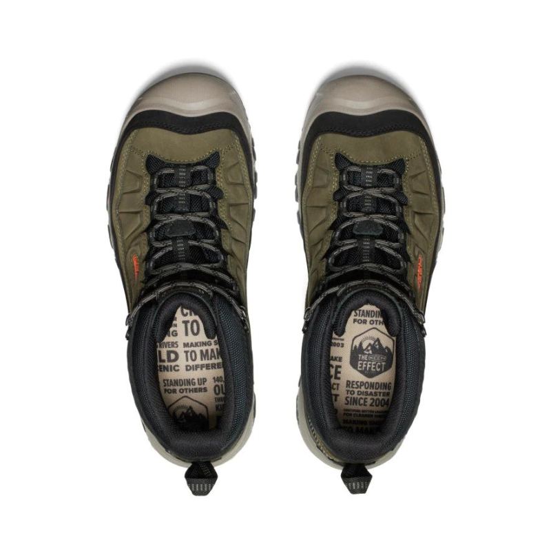 Neu Eingetroffen Keen Targhee IV Waterproof Wanderstiefel fur Herren-Dark Olive/Gold Flame