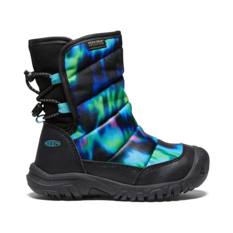 Neu Eingetroffen Keen Puffrider Waterproof Winterstiefel fur jungere Kinder-Northern Lights/Black