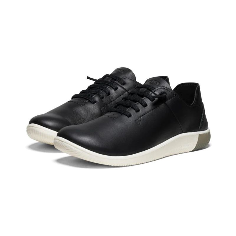 Neu Eingetroffen Keen KNX ungefutterte Ledersneaker fur Damen-Black/Star White