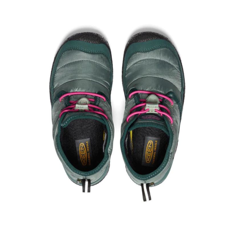 Neu Eingetroffen Keen Howser II Waterproof Chukka fur Jugendliche-Dark Forest/Fuchsia Purple