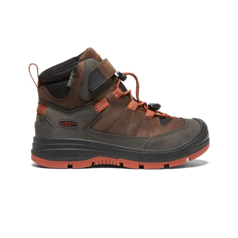 Neu Eingetroffen Keen Redwood Waterproof Mid Stiefel fur Jugendliche-Coffee Bean/Picante