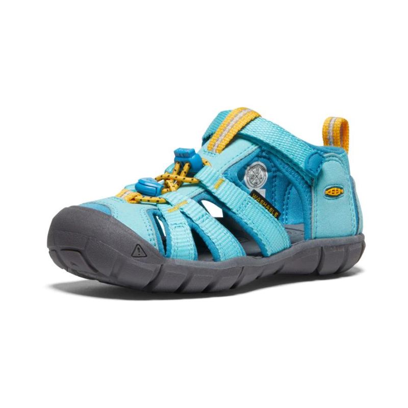 Neu Eingetroffen Keen Seacamp II CNX Sandale fur jungere Kinder-Ipanema/Fjord Blue