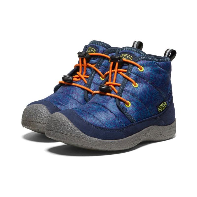 Neu Eingetroffen Keen Howser II Waterproof Chukka fur Jugendliche-Deep Lagoon/Evening Primrose