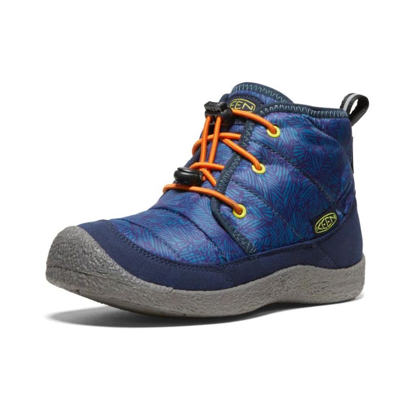 Neu Eingetroffen Keen Howser II Waterproof Chukka fur Jugendliche-Deep Lagoon/Evening Primrose