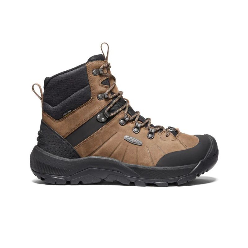 Neu Eingetroffen Keen Revel IV Mid Polar Waterproof Winterstiefel fur Herren-Dark Earth/Caramel Caf谷