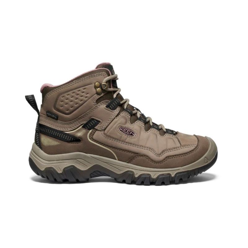 Neu Eingetroffen Keen Targhee IV Waterproof Wanderstiefel fur Damen-Brindle/Nostalgia Rose