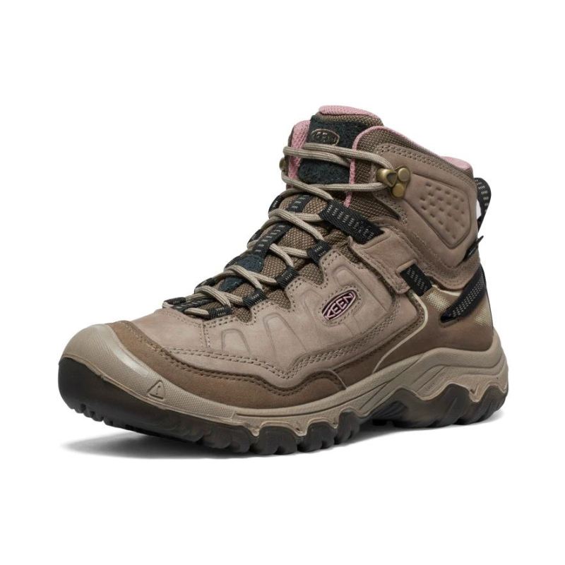 Neu Eingetroffen Keen Targhee IV Waterproof Wanderstiefel fur Damen-Brindle/Nostalgia Rose