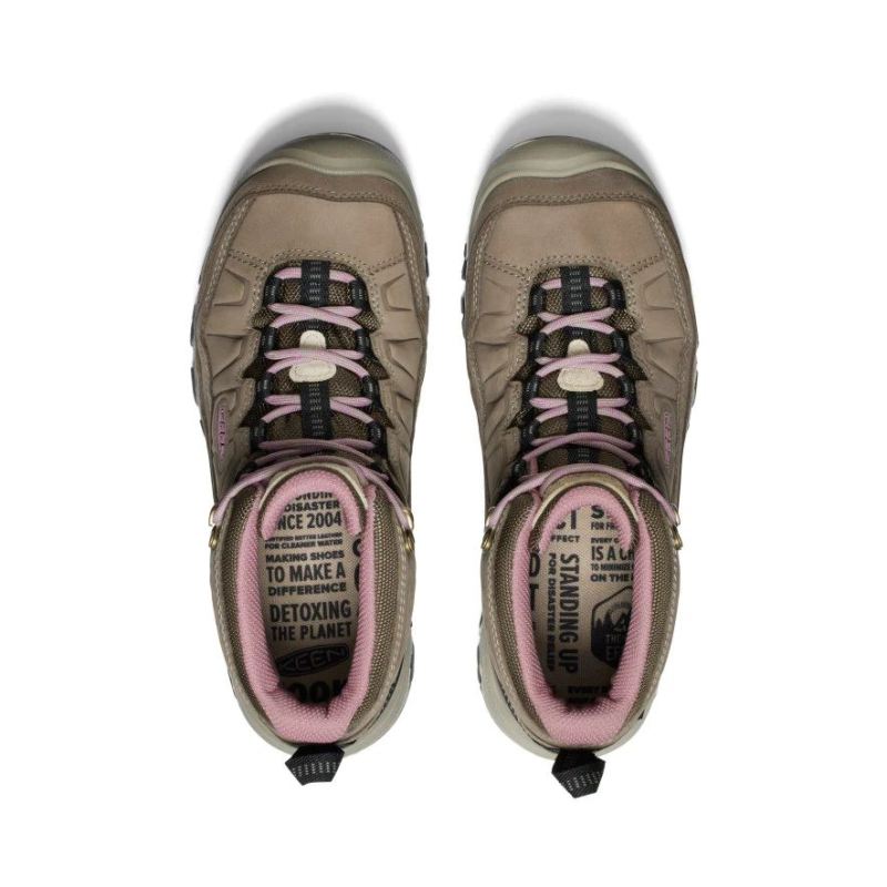 Neu Eingetroffen Keen Targhee IV Waterproof Wanderstiefel fur Damen-Brindle/Nostalgia Rose