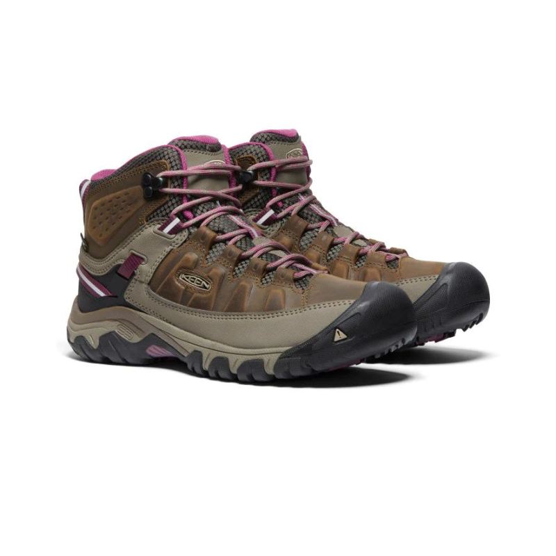 Neu Eingetroffen Keen Targhee III Waterproof Wanderstiefel fur Damen-Weiss/Boysenberry