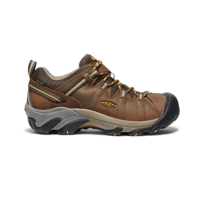 Neu Eingetroffen Keen Targhee II Waterproof Wide Fit, Wanderschuh fur Herren-Cascade Brown/Golden Yellow