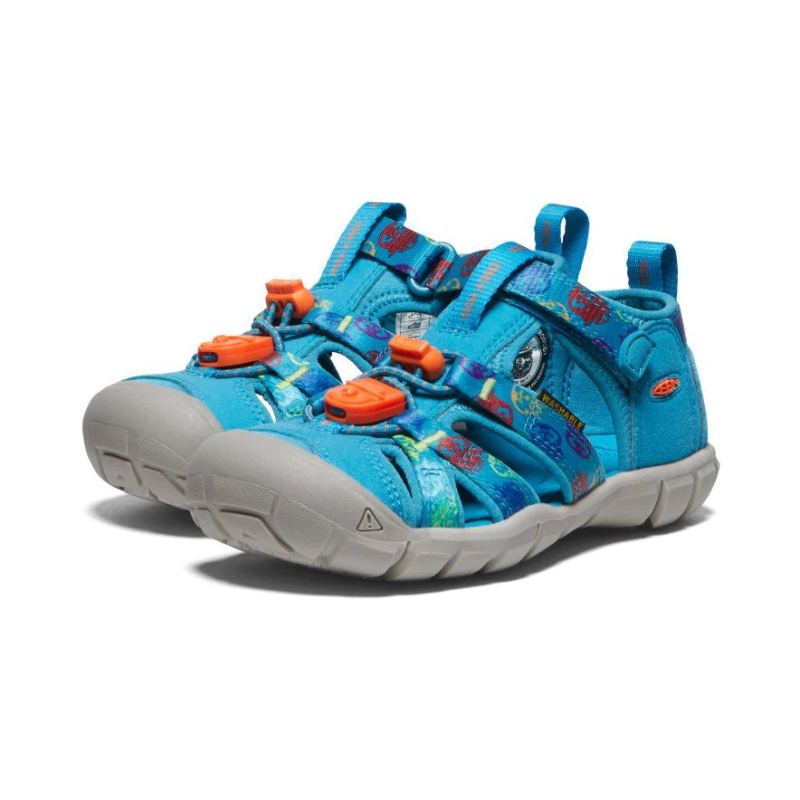 Neu Eingetroffen Keen Little Kids' Seacamp II CNX Sandal x Smokey Bear-Smokey Bear/Fjord Blue